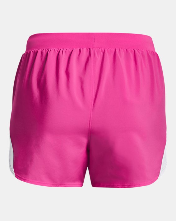 Damen UA Fly-By 2.0 Shorts, Pink, pdpMainDesktop image number 7